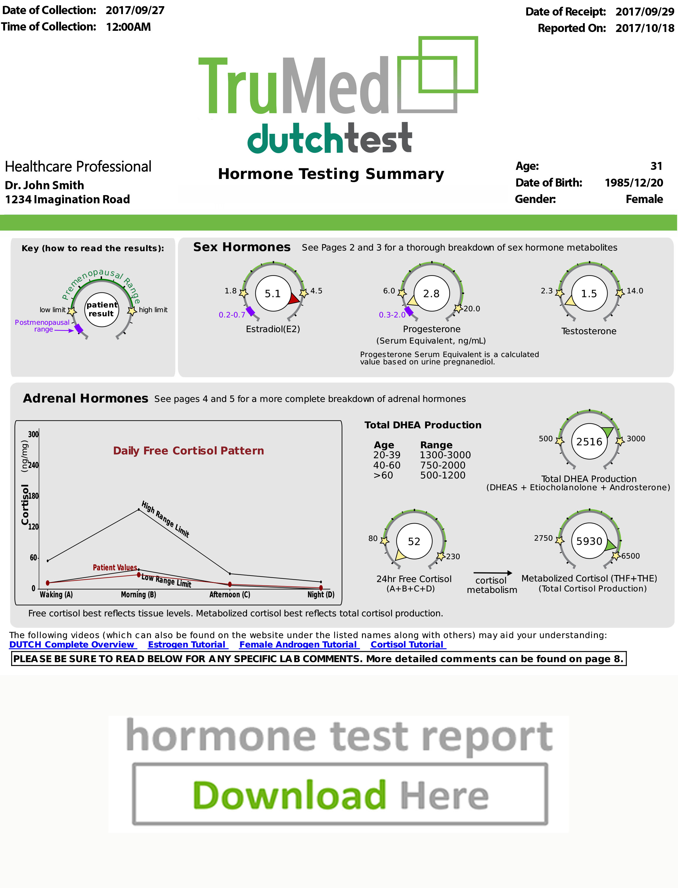 Dutch Hormone Test